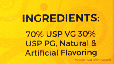 Shijin Vapor Baked Goods E-Liquid Line Ingredients